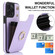 iPhone 11 Pro YM005 Skin Feel Card Bag Phone Case with Long Lanyard - Light Purple