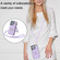 iPhone 11 Pro YM005 Skin Feel Card Bag Phone Case with Long Lanyard - Light Purple