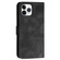 iPhone 11 Pro YX0080 Grid Butterfly Embossed Pattern Flip Leather Phone Case with Lanyard - Black