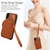 iPhone XS Max AwQuer Crossbody Zipper Wallet Rhombic Leather Back Phone Case - Brown