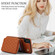 iPhone XS Max AwQuer Crossbody Zipper Wallet Rhombic Leather Back Phone Case - Brown