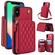 iPhone XS Max AwQuer Crossbody Zipper Wallet Rhombic Leather Back Phone Case - Red