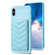 iPhone XS Max BF26 Wave Pattern Card Bag Holder Phone Case - Blue