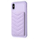 iPhone XS Max BF26 Wave Pattern Card Bag Holder Phone Case - Purple