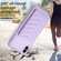 iPhone XS Max BF26 Wave Pattern Card Bag Holder Phone Case - Purple