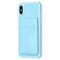 iPhone XS Max BF28 Frosted Card Bag Phone Case with Holder - Blue