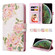 iPhone XS Max Bronzing Painting RFID Leather Case - Rose Flower
