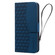 iPhone XS Max Business Diamond Buckle Leather Phone Case with Lanyard - Royal Blue