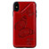 iPhone XS Max Butterfly Embossing Pattern Shockproof Protective Case with Holder & Card Slots & Photo Frame - Red