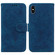 iPhone XS Max Butterfly Rose Embossed Leather Phone Case - Blue