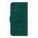 iPhone XS Max Butterfly Rose Embossed Leather Phone Case - Green