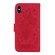 iPhone XS Max Butterfly Rose Embossed Leather Phone Case - Red