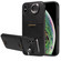 iPhone XS Max Calf Texture Card Slot Ring Holder Phone Case - Black