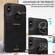 iPhone XS Max Calf Texture Card Slot Ring Holder Phone Case - Black