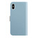 iPhone XS Max Candy Color Litchi Texture Leather Phone Case - Light Blue