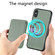 iPhone XS Max Carbon Fiber Leather Card Magsafe Magnetic Phone Case - Green
