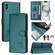 iPhone XS Max Cat Rat Embossed Pattern RFID Leather Phone Case with Lanyard - Peacock Green