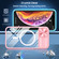 iPhone XS Max Clear Acrylic + PC + TPU MagSafe Lens Sliding Cover Full Coverage Phone Case - Pink+Cyan
