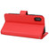iPhone XS Max Cross Texture Detachable Leather Phone Case - Red