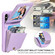 iPhone XS Max Crossbody Lanyard Zipper Wallet Leather Phone Case - Purple