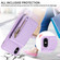 iPhone XS Max Crossbody Lanyard Zipper Wallet Leather Phone Case - Purple