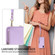 iPhone XS Max Crossbody Lanyard Zipper Wallet Leather Phone Case - Purple