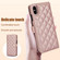 iPhone XS Max Crossbody Multifunction Rhombic Leather Phone Case - Rose Gold