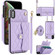 iPhone XS Max Crossbody Rhombic Horizontal Wallet Leather Phone Case - Purple