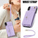 iPhone XS Max Crossbody Rhombic Horizontal Wallet Leather Phone Case - Purple