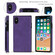 iPhone XS Max Cross-body Square Double Buckle Flip Card Bag TPU+PU Case with Card Slots & Wallet & Photo & Strap - Purple