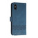 iPhone XS Max Cubic Skin Feel Flip Leather Phone Case - Blue