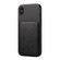iPhone XS Max D04 Calf Texture Dual Card Slot Holder Phone Case - Black