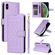 iPhone XS Max Diamond Lattice Leather Flip Phone Case - Light Purple