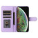 iPhone XS Max Diamond Lattice Leather Flip Phone Case - Light Purple