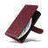 iPhone XS Max Diamond Lattice Leather Flip Phone Case - Wine Red