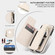 iPhone XS Max Double Flap Zipper RFID Leather Phone Case with Short Lanyard - White
