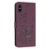 iPhone XS Max Embossed Kitten Phone Leather Case with Lanyard - Wine Red