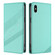 iPhone XS Max Embossed Multi-functional Wallet Retro Leather Phone Case - Mint Green