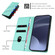 iPhone XS Max Embossed Multi-functional Wallet Retro Leather Phone Case - Mint Green
