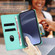 iPhone XS Max Embossed Multi-functional Wallet Retro Leather Phone Case - Mint Green
