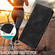 iPhone XS Max Embossed Rhombus Starry Leather Phone Case - Black