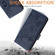 iPhone XS Max Embossed Rose RFID Anti-theft Leather Phone Case - Dark Blue
