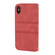 iPhone XS Max Embossed Striped Magnetic Buckle PU + TPU Horizontal Flip Leather Case with Holder & Card Slot & Wallet & Photo Frame & Sling - Red