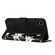 iPhone XS Max Floral Pattern Leather Phone Case with Lanyard - Black