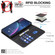 iPhone XS Max Geometric Pattern RFID Leather Phone Case - Black