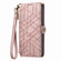 iPhone XS Max Geometric Zipper Wallet Side Buckle Leather Phone Case - Pink