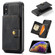 iPhone XS Max JEEHOOD Retro Magnetic Detachable Protective Case with Wallet & Card Slot & Holder - Black