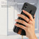 iPhone XS Max Litchi Leather Oil Edge Ring Zipper Wallet Back Phone Case - Black