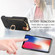 iPhone XS Max Litchi Leather Oil Edge Ring Zipper Wallet Back Phone Case - Black