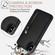 iPhone XS Max Litchi Texture Zipper Double Buckle Card Bag Phone Case - Black